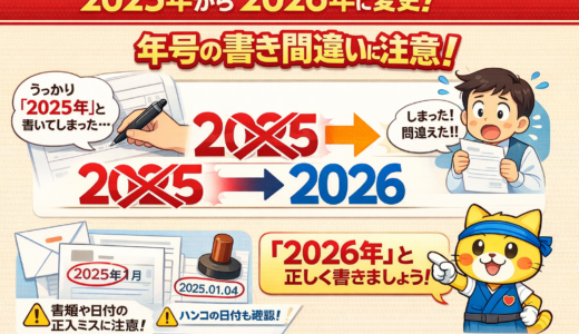 【注意喚起】和暦および西暦の更新について